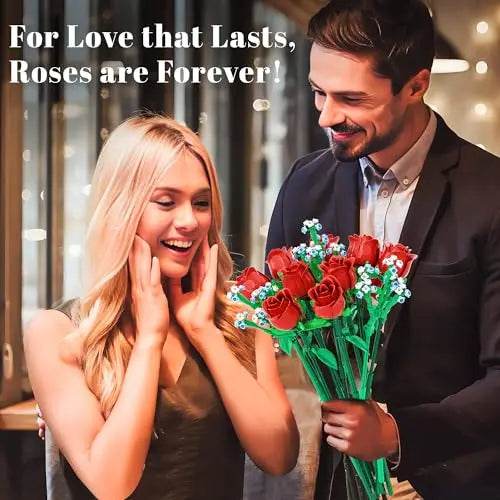 649PCS Romantic Rose Flower Building Blocks Home Decor Gifts - ToylandEU