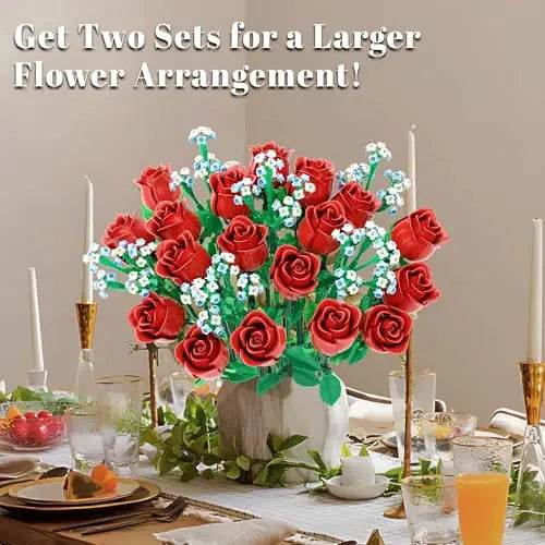 649PCS Romantic Rose Flower Building Blocks Home Decor Gifts - ToylandEU