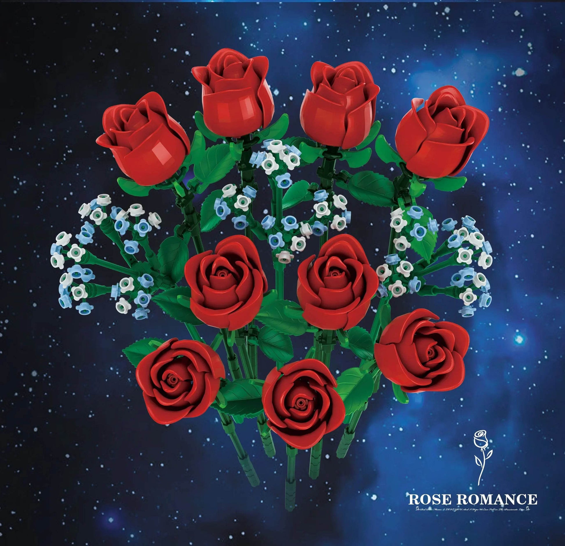 649PCS Romantic Rose Flower Building Blocks Home Decor Gifts - ToylandEU