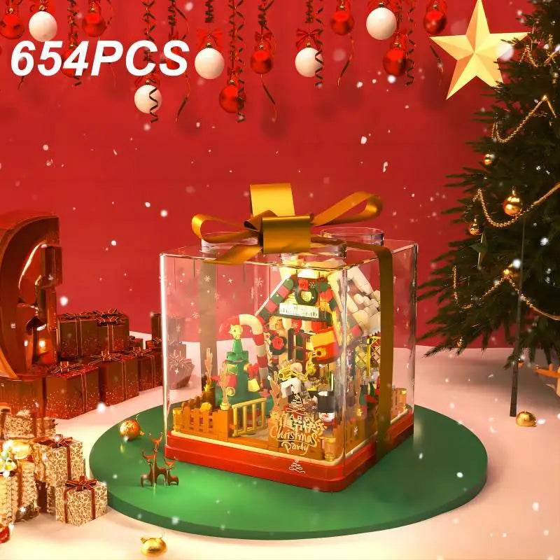 654PCS Christmas House Building Blocks Gift Box Set for Kids - ToylandEU