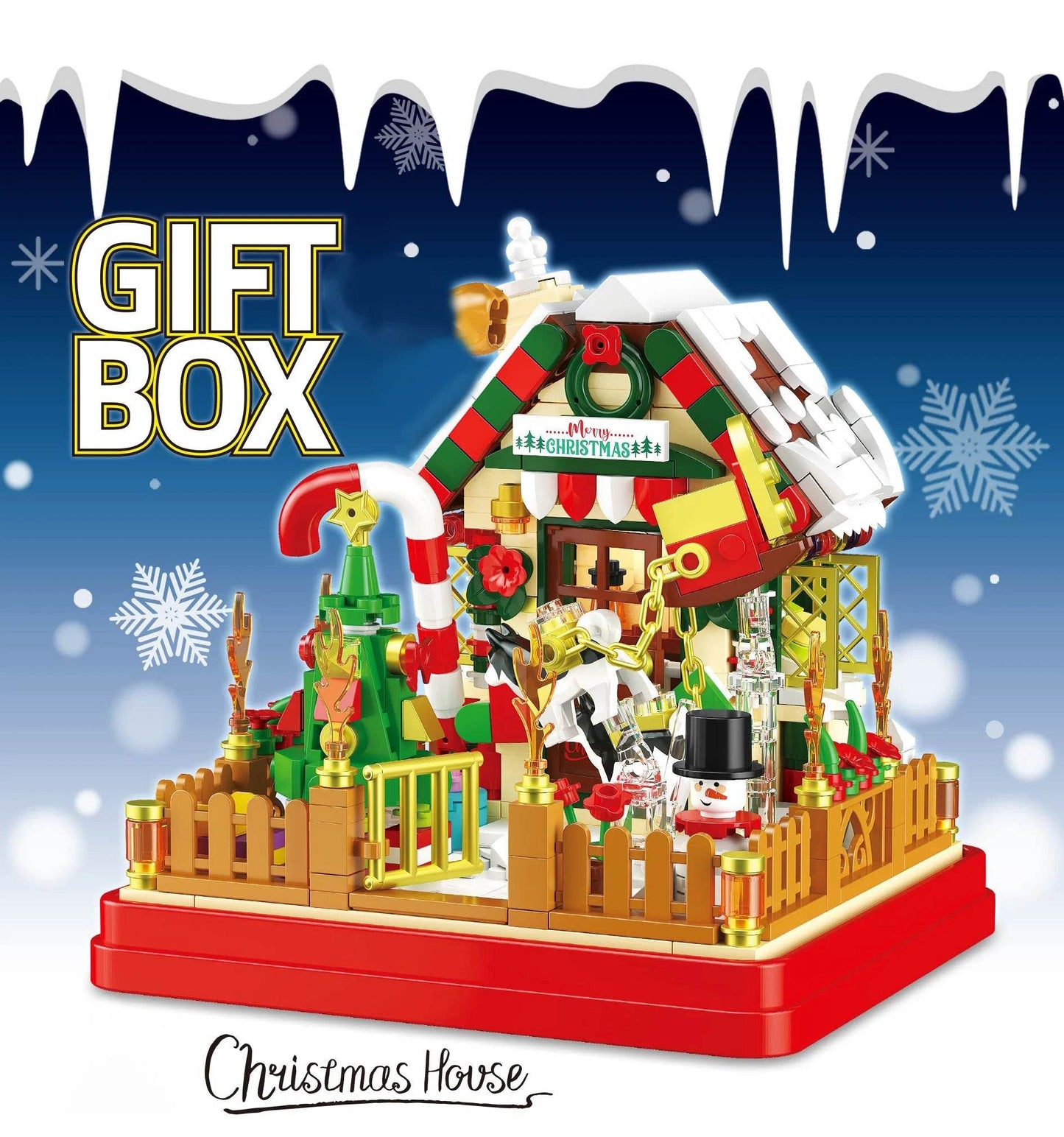 654PCS Christmas House Building Blocks Gift Box Set for Kids - ToylandEU