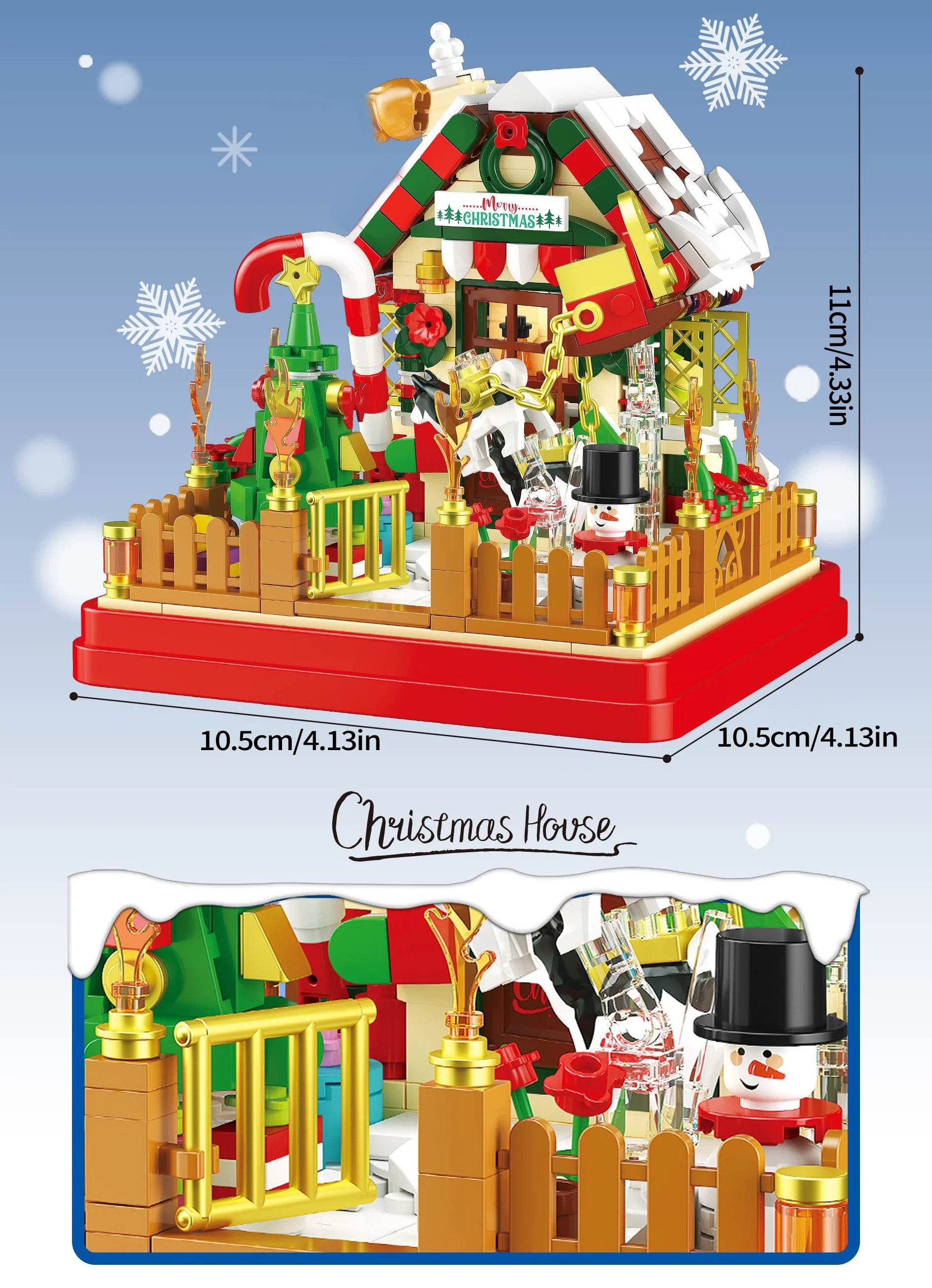 654PCS Christmas House Building Blocks Gift Box Set for Kids - ToylandEU