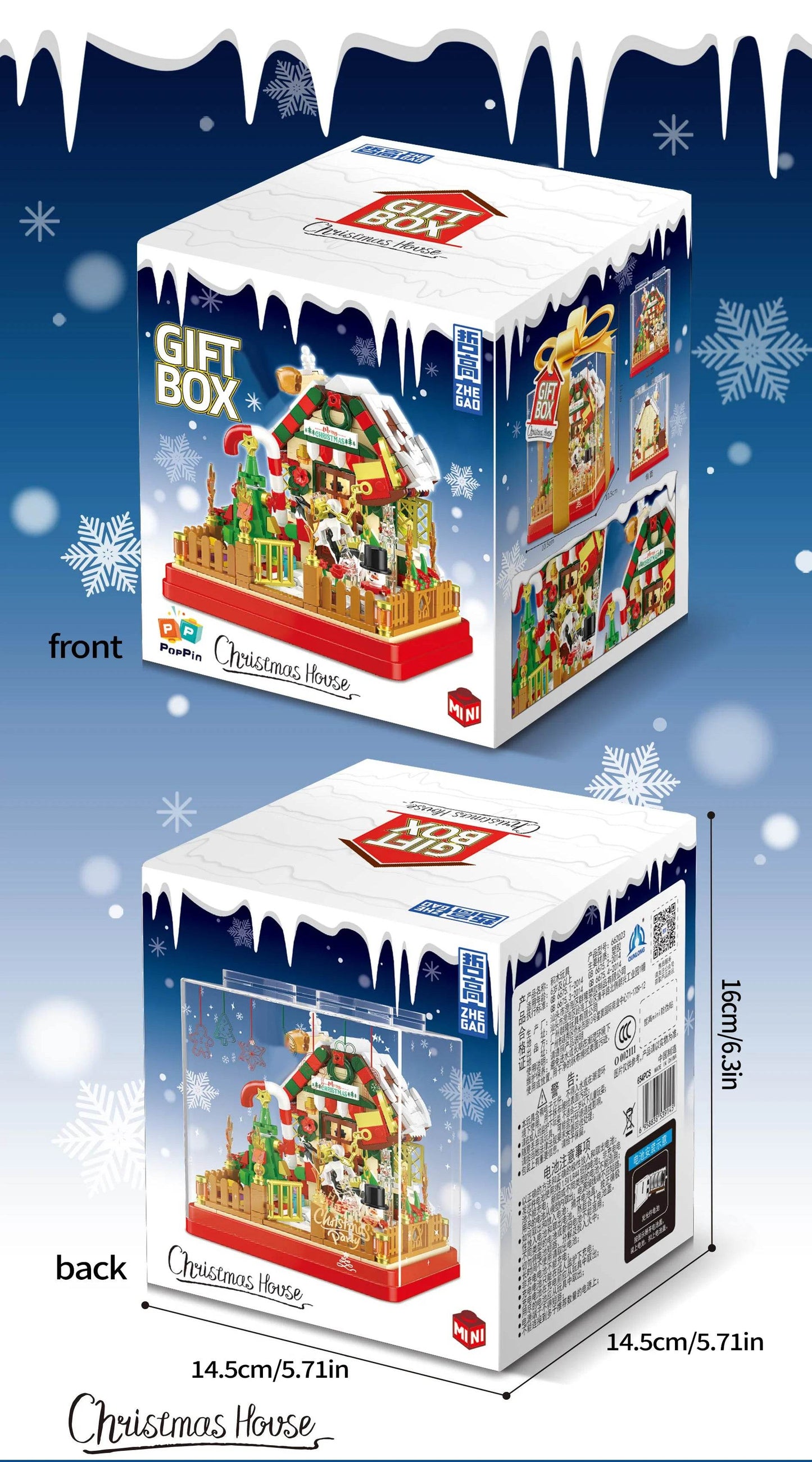 654PCS Christmas House Building Blocks Gift Box Set for Kids - ToylandEU