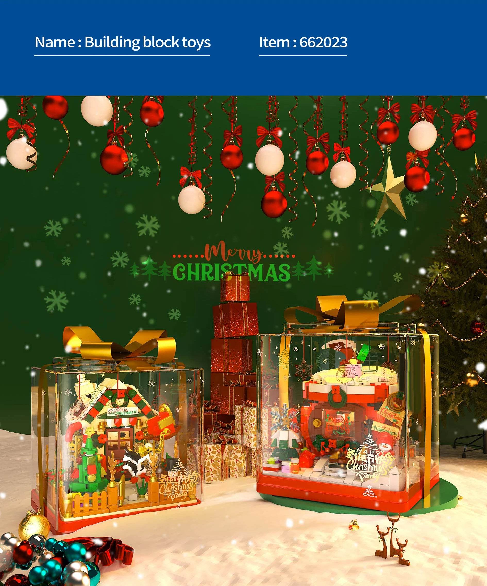 654PCS Christmas House Building Blocks Gift Box Set for Kids - ToylandEU