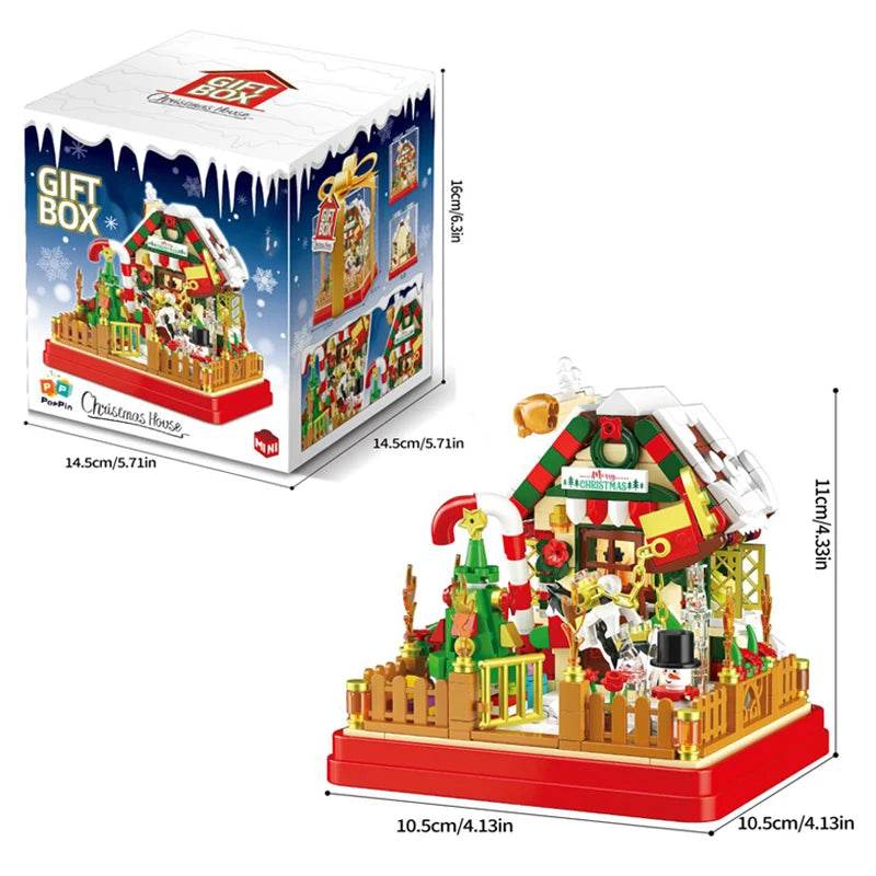 654PCS Christmas House Building Blocks Gift Box Set for Kids - ToylandEU
