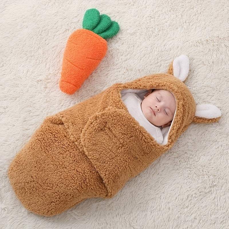 Super Soft Baby Sleeping Bag | Fluffy Fleece Swaddle Blanket | Unisex