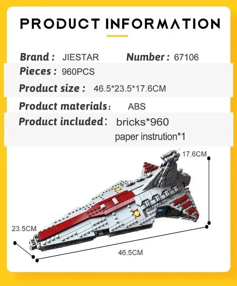  67106 JIESTAR High-tech Moc Venator Attack Cruiser Toys -  ToylandEU™