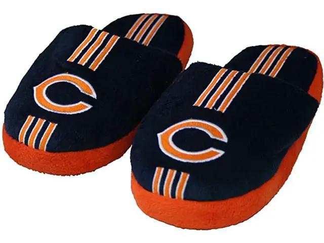 Chicago Bears Slipper - Youth 8-16 Size 5-6 Stripe - (1 Pair) - L