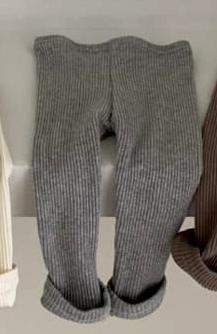 Baby Cotton Stretch Leggings | Pit Stripe Texture | 3 Months To 3 Years | Closed Crotch