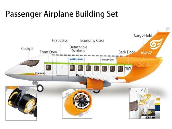 678PCS International Airport Building Blocks Passenger Aircraft Console Terminal Plane Model Brick Educational Toy Gift - ToylandEU
