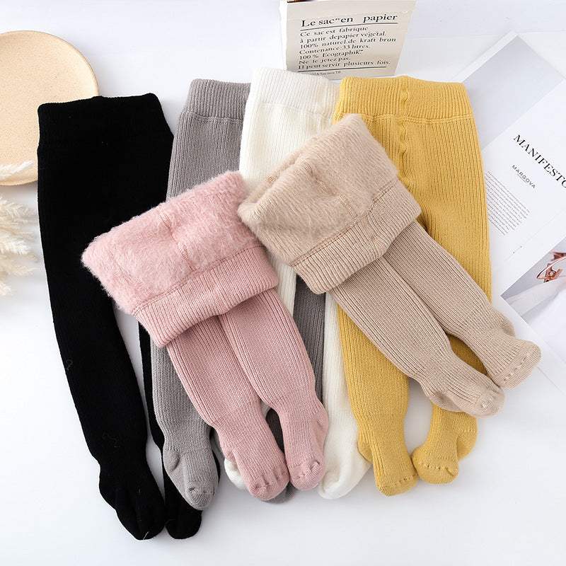Kids' Fleece-Lined Leggings Pantyhose | Thick Fall And Winter | Boys And Girls