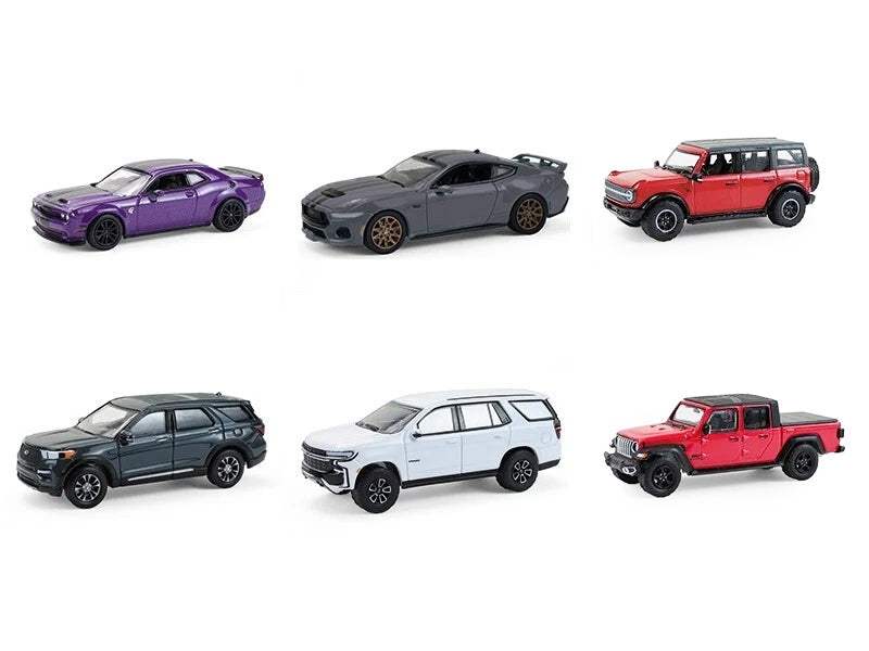 Showroom Floor Series 7 Set of 6 Cars | 1/64 Diecast Model Car | Greenlight | Showroom Floor Series