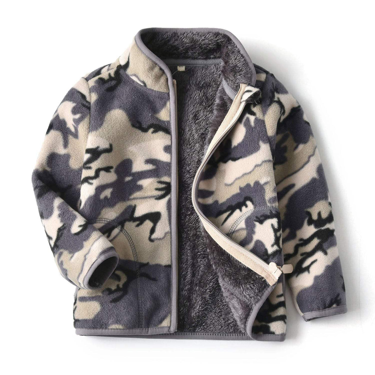 Kids' Thick Fur Print Zipper Coat | Ages 3-8