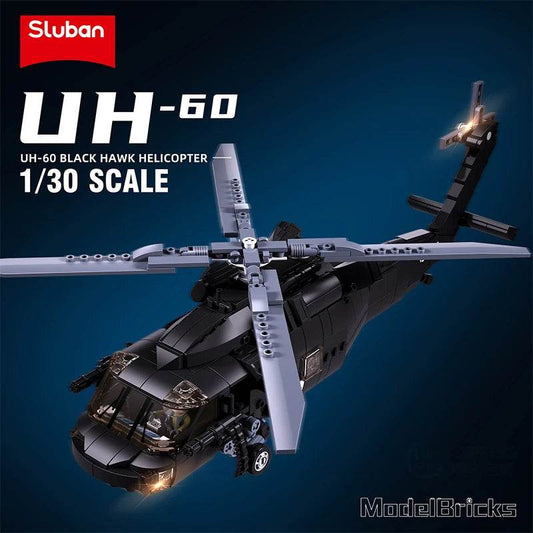 692PCS Military UH-60L Medical Rescue Aircraft Building Blocks - ToylandEU