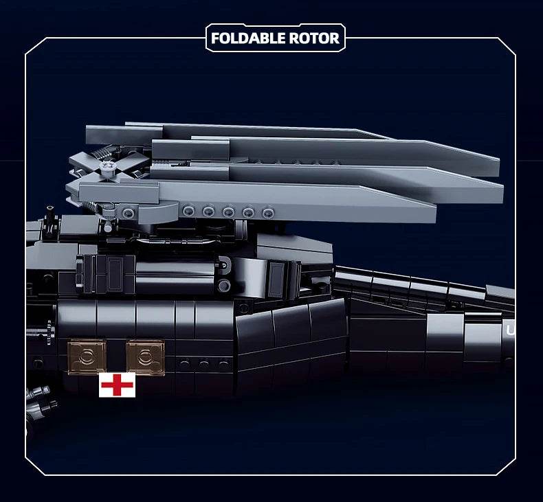 692PCS Military UH-60L Medical Rescue Aircraft Building Blocks - ToylandEU