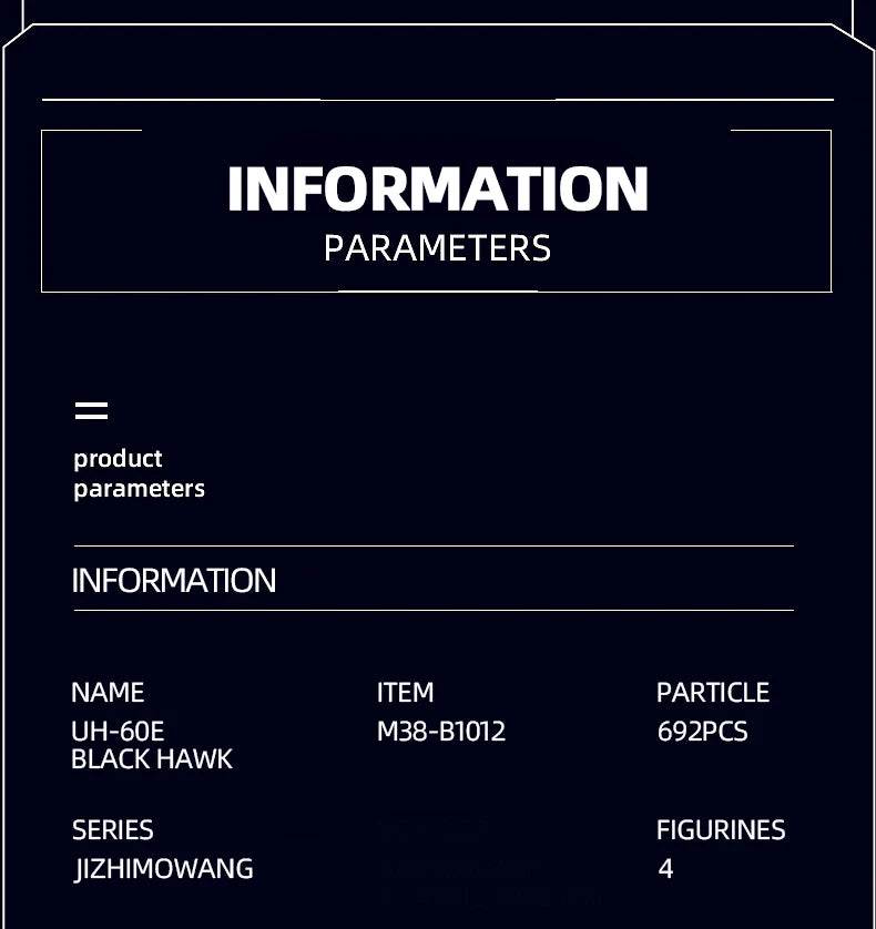 692PCS Military UH-60L Medical Rescue Aircraft Building Blocks - ToylandEU