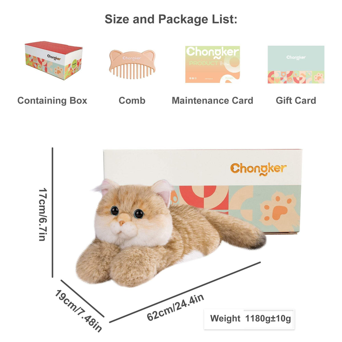 Plush Cat | Golden British Shorthair | Realistic Lying Design | Room Decor