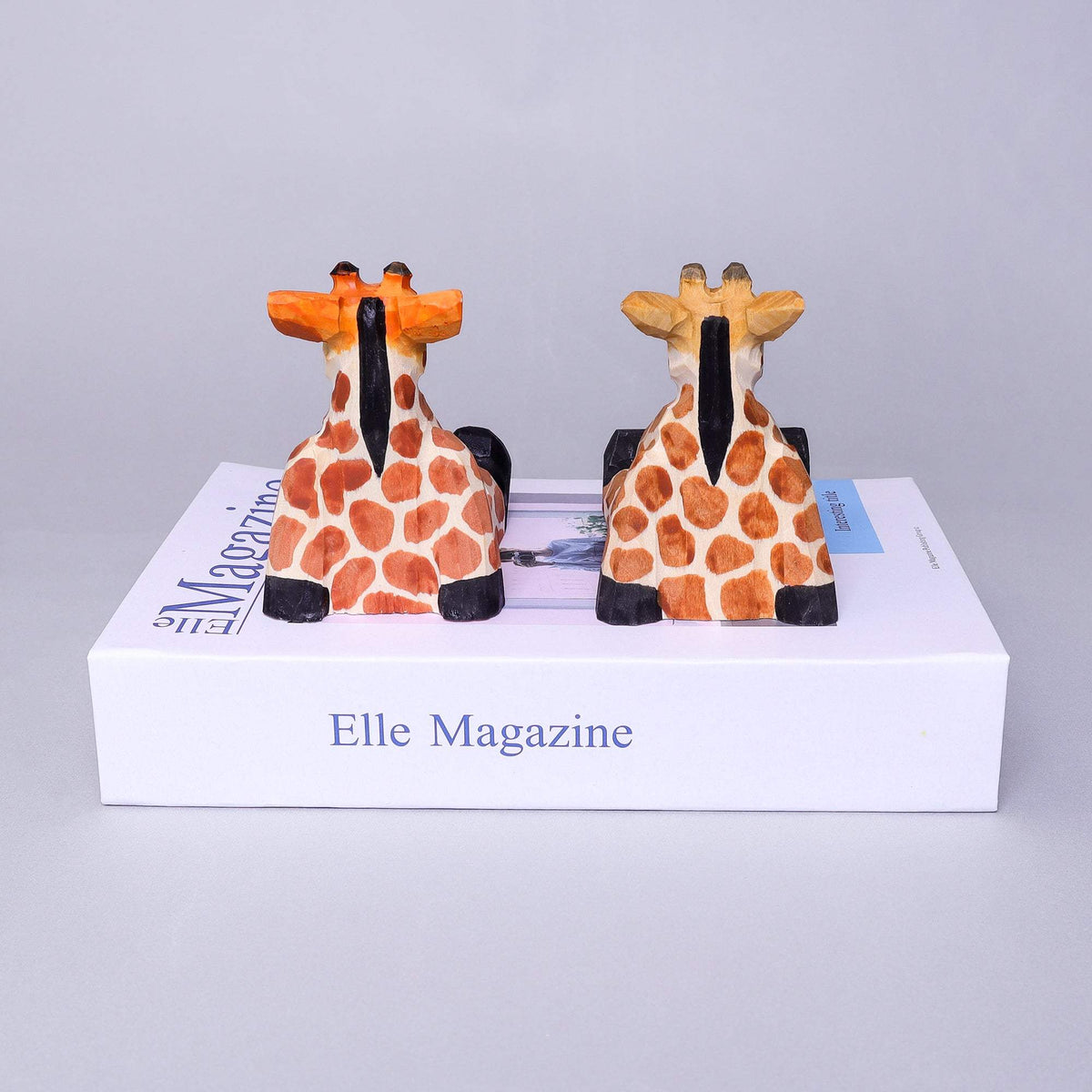 Wood Cellphone Stand | Handmade Giraffe Figure | Stable Viewing Base | Desk