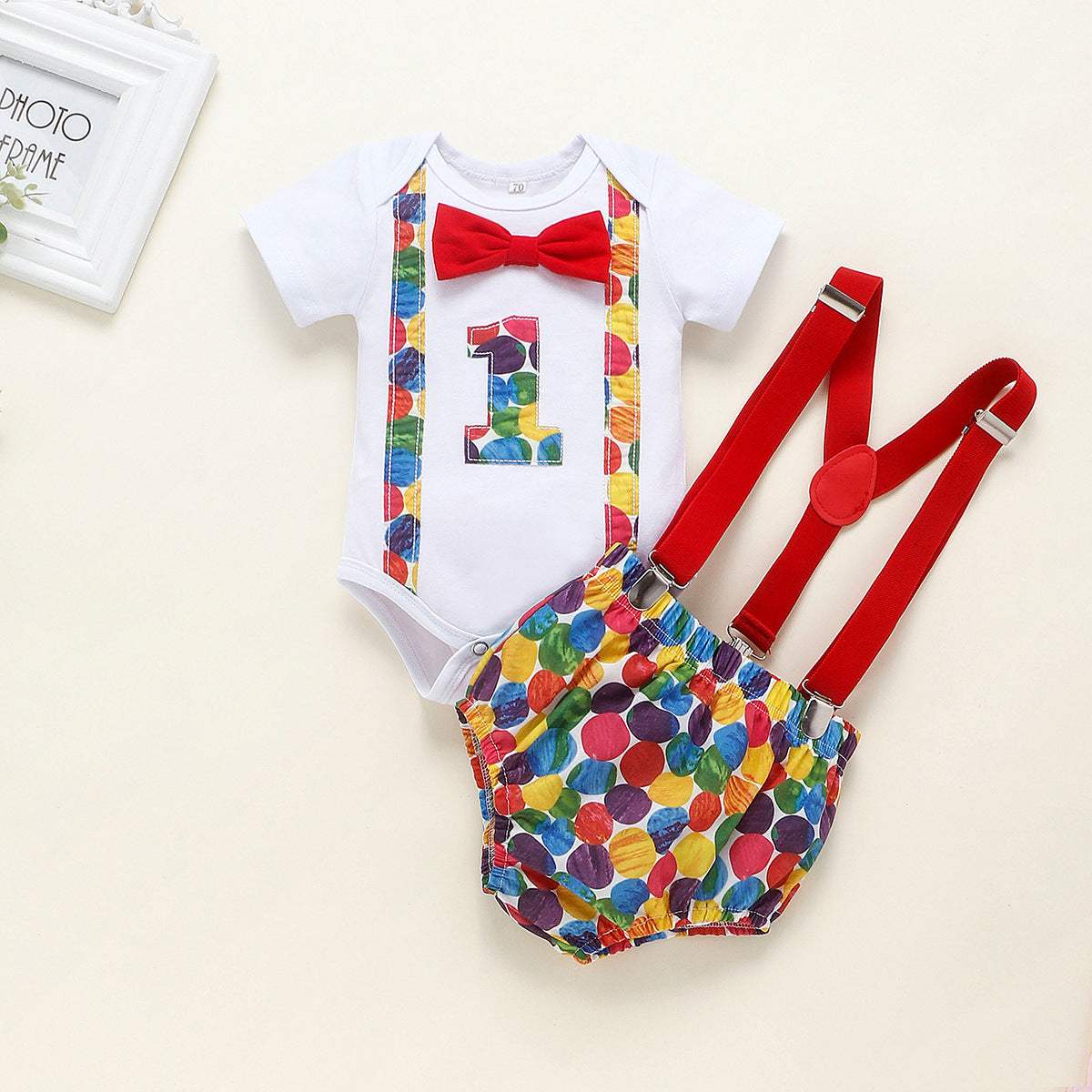 Baby Summer Birthday Romper With Shorts | Soft-Treated Fabric