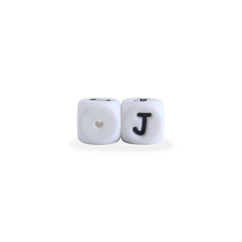 Silicone Letter Beads For Pacifier Chains | 12 mm