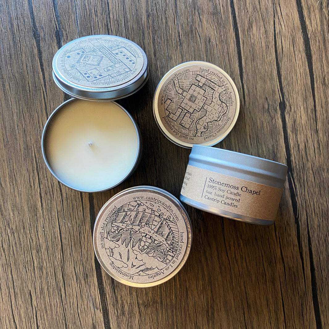 Fantasy Soy Candle | 6 Oz Candle Tin | Pure Soy Wax | Tabletop Fantasy Gaming
