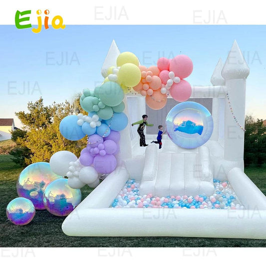 6pc Set Inflatable Shiny Mirror Ball & 13ft Bounce House - ToylandEU