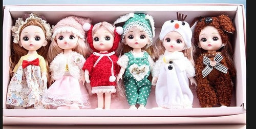 6-Piece 16cm Doll Set Gift Box with Movable Joints and 3D Eyes ToylandEU.com Toyland EU