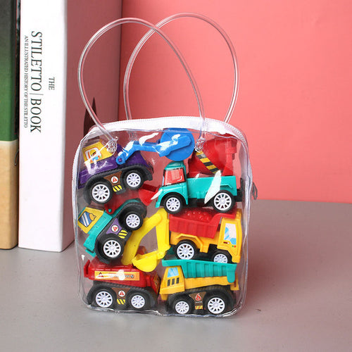 Set of 6 Pull Back Car Model Toys - Fire Truck, Taxi, and Mobile Vehicles ToylandEU.com Toyland EU