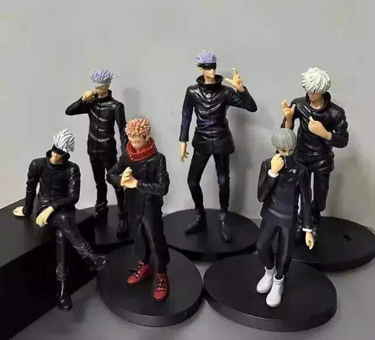 6pcs Jujutsu Kaisen Figurines, Gojo Yuji Toge Anime Collectible Figures 6.5 in - ToylandEU