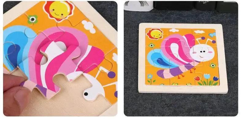  6pcs Small Wooden Jigsaw Puzzles For Kids Educational Toys -  ToylandEU™