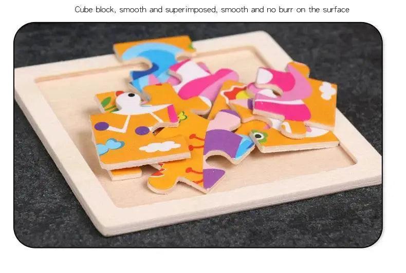  6pcs Small Wooden Jigsaw Puzzles For Kids Educational Toys -  ToylandEU™