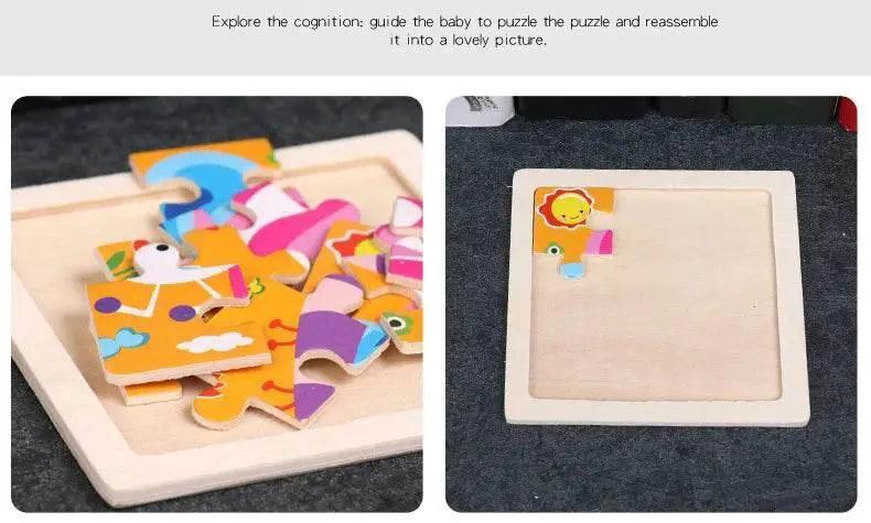  6pcs Small Wooden Jigsaw Puzzles For Kids Educational Toys -  ToylandEU™