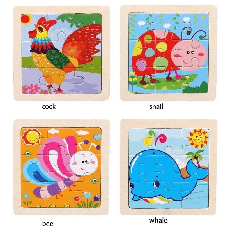  6pcs Small Wooden Jigsaw Puzzles For Kids Educational Toys -  ToylandEU™