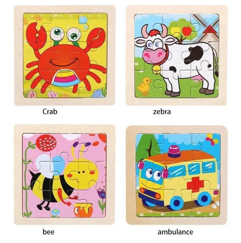  6pcs Small Wooden Jigsaw Puzzles For Kids Educational Toys -  ToylandEU™