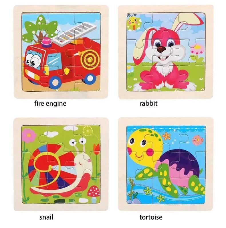  6pcs Small Wooden Jigsaw Puzzles For Kids Educational Toys -  ToylandEU™