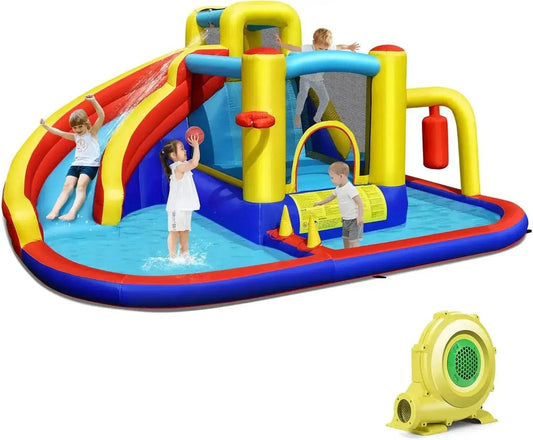  7-In-1 Inflatable Water Slide With Splash Pool -  ToylandEU™