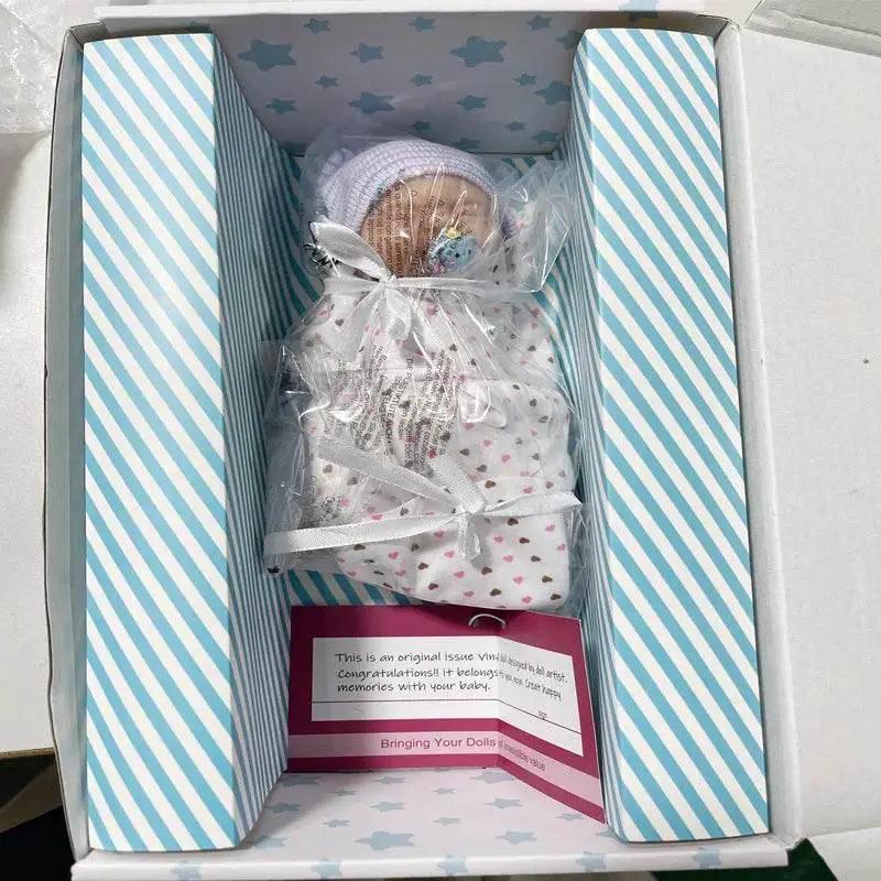  7 Inch Boy Micro Preemie Full Body Silicone Black Skin CryBaby Doll Ethan Lifelike Mini Reborn Doll Surprice Children Anti-Stress -  ToylandEU™