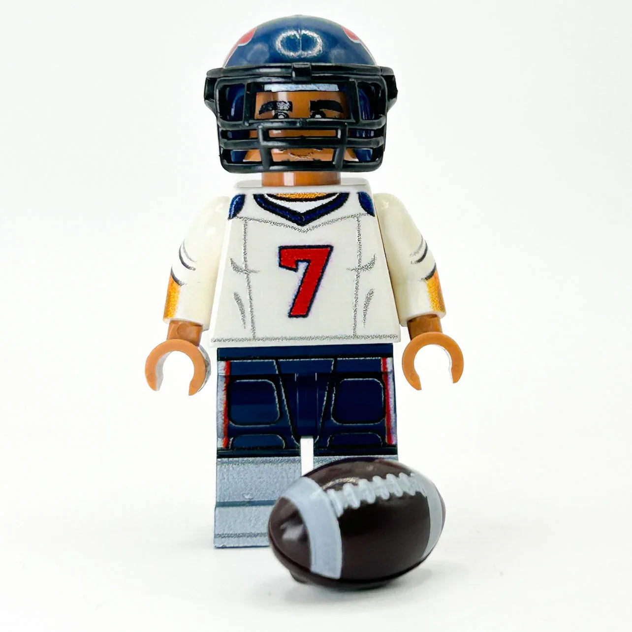 QB Houston Football Figure With Custom Printed Torso Legs Head And Helmet On Authentic LEGO Parts - ToylandEU