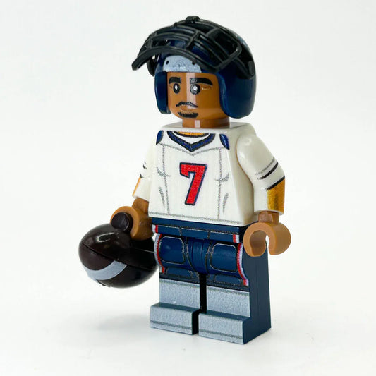 QB Houston Football Figure With Custom Printed Torso Legs Head And Helmet On Authentic LEGO Parts - ToylandEU