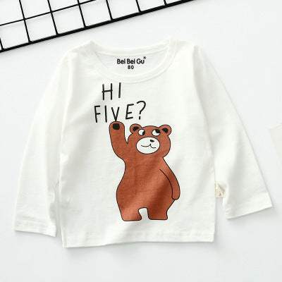 Kids' Korean-Style Cartoon Long-Sleeve Bottoming T-Shirt | Korean Style | Baby & Children's Tops