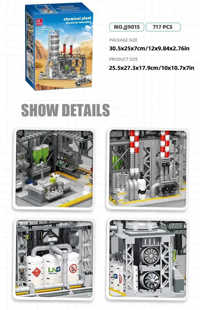717PCS Chemical Plant Building Blocks Toys for Kids Gifts - ToylandEU