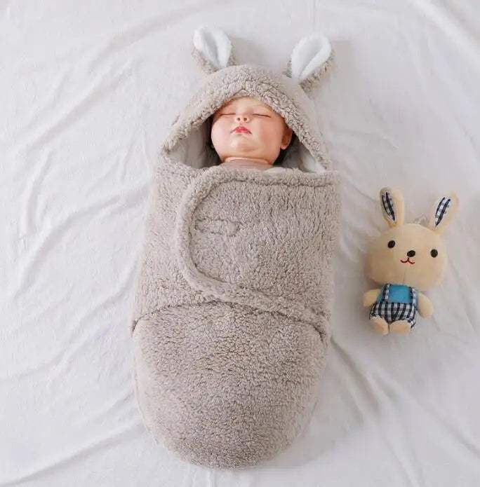 Super Soft Baby Sleeping Bag | Fluffy Fleece Swaddle Blanket | Unisex