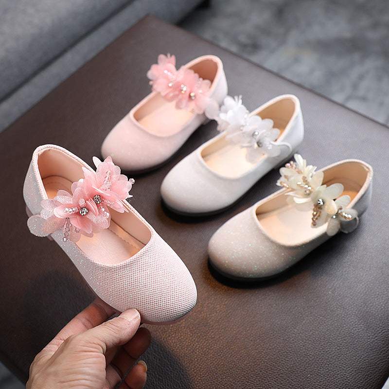 Girls' Rhinestone Flats | Non-Slip Sole | Wear-Resistant | Comfortable Fit