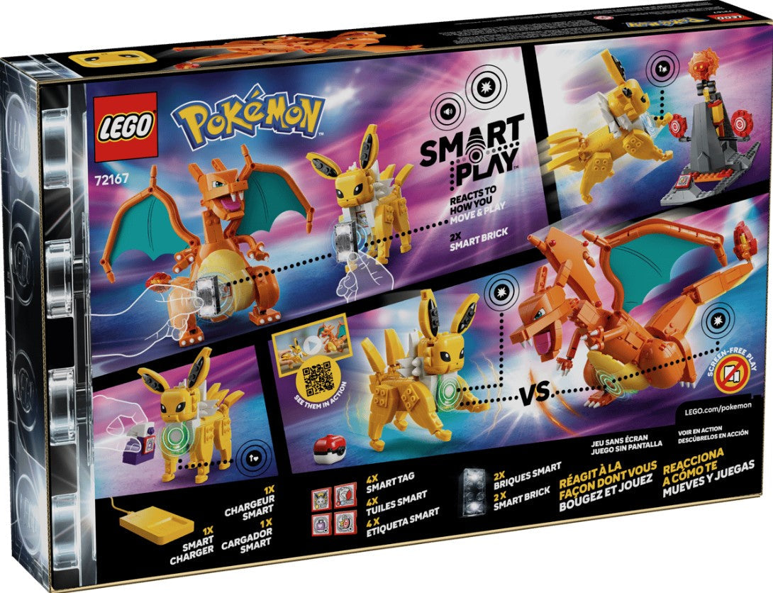 LEGO® Pokémon Building Set | 751 Pieces | Ages 8+ | Charizard Vs Jolteon
