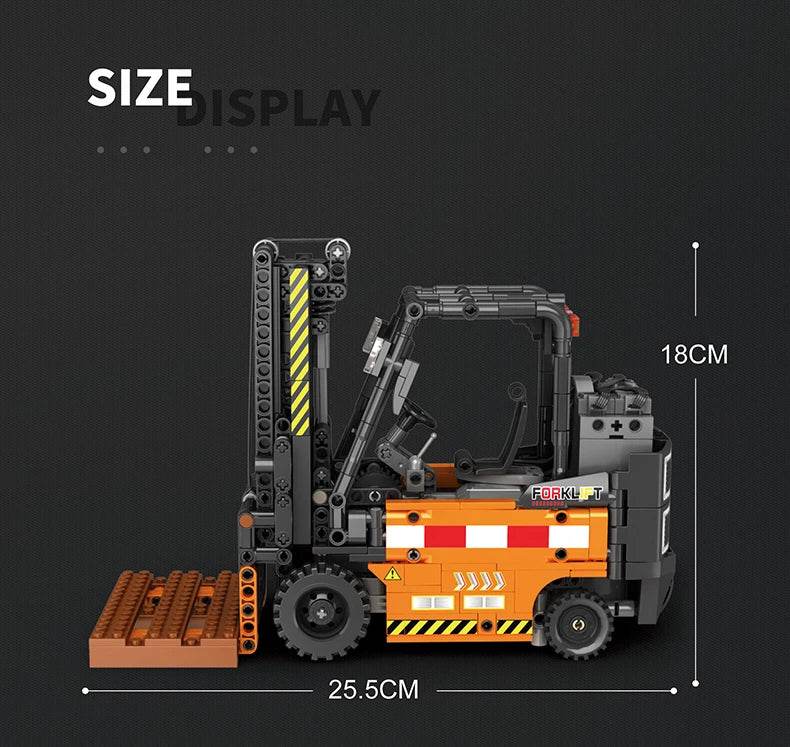 722 peças de empilhadeira de controle remoto MOC modelo blocos de construção brinquedos - ToylandEU