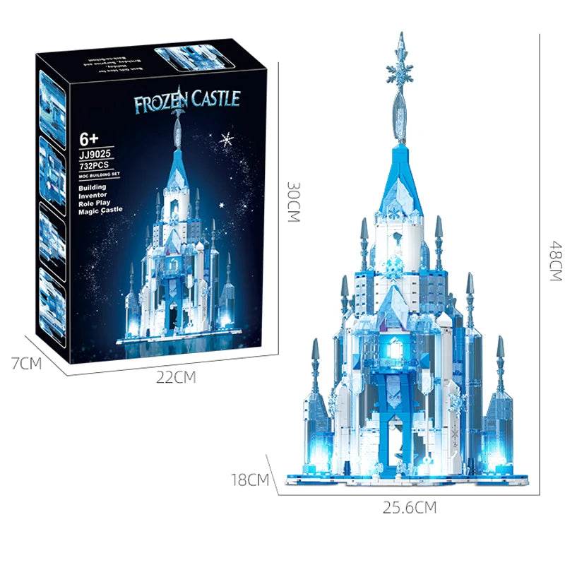 732PCS Ice Snow Castle Building Blocks Fairy Tale Princess Magic Castle - ToylandEU