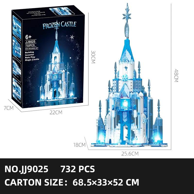732PCS Ice Snow Castle Building Blocks Fairy Tale Princess Magic Castle - ToylandEU