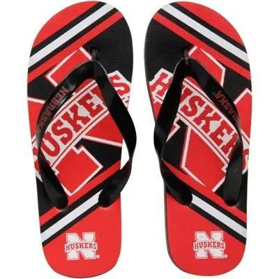 Nebraska Cornhuskers Flip Flop - Unisex Big Logo - (1 Pair) - S