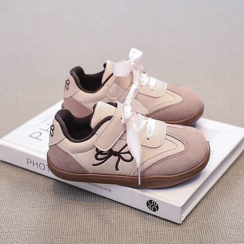 Girls' Bow Sneakers | Non-Slip Sole | Breathable Design | Lightweight