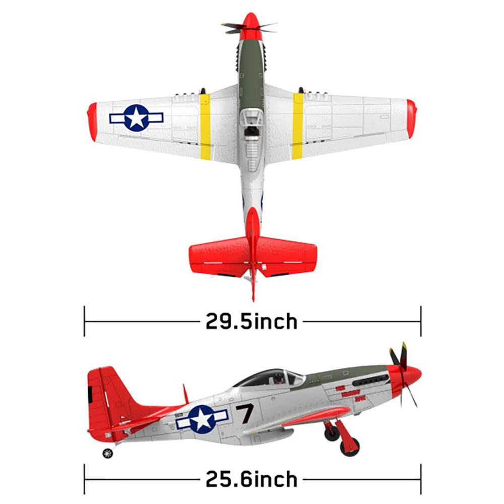 750MM 29.5 Inch Large Remote Control P51 P51D Mustang RC Plane - ToylandEU